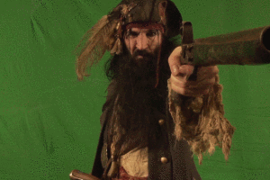 Special effects around a pirate